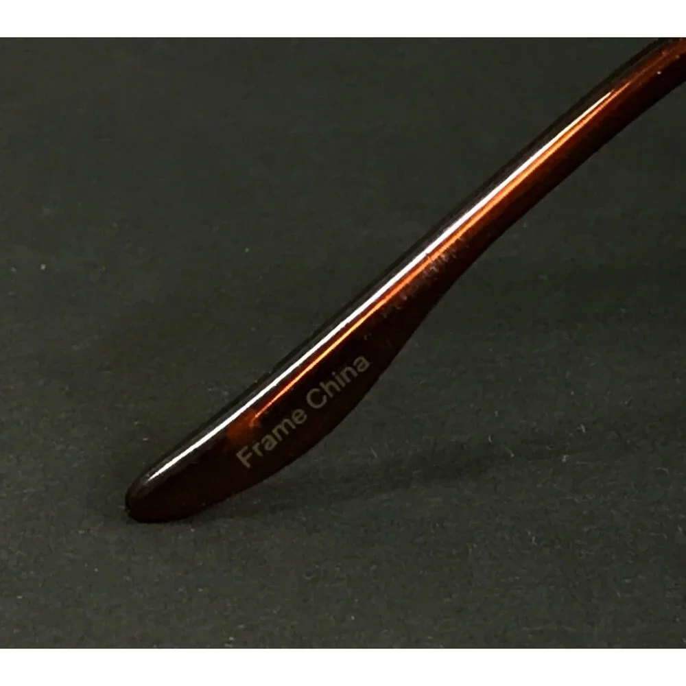 Naturally Rimless Eyeglasses Frames NR 344 SAG Dark Gold Octagonal 47-18-135